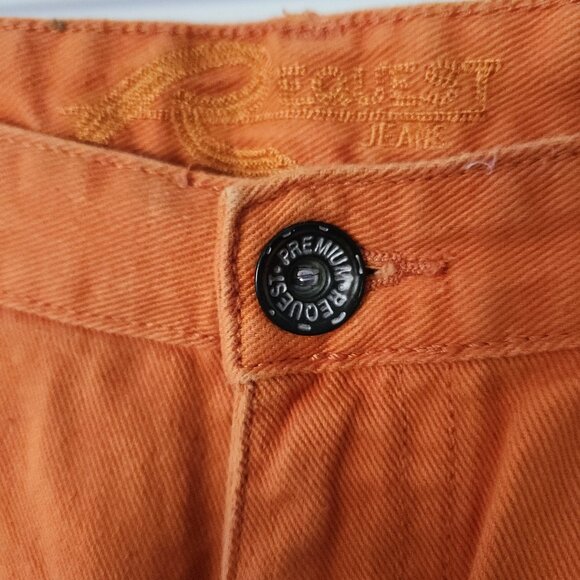 Request Jeans Orange Jeans Straight Leg Grunge Boho Y2K 90s Womens 20 (31x31) - Picture 4 of 12
